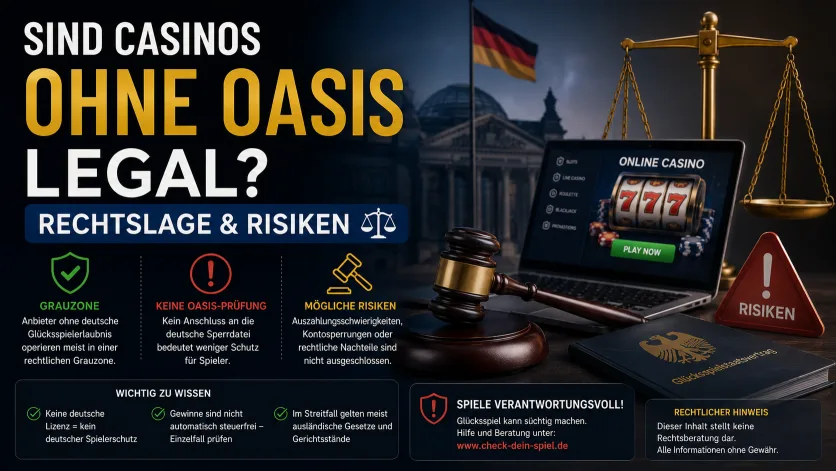 Sind Casinos ohne OASIS legal – Rechtslage und Risiken